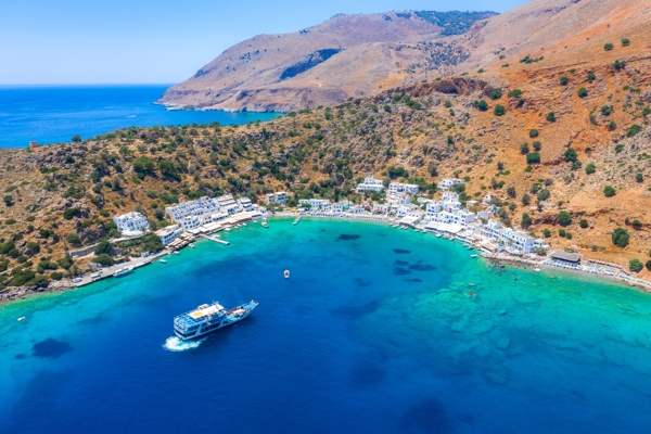 Tours in Crete - Loutro the hidden village in the South and Glyka Nera Beach